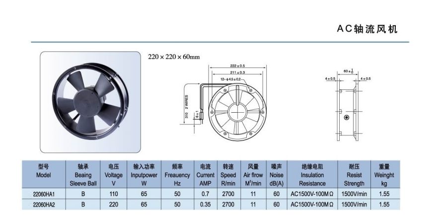 22060 軸流風(fēng)機